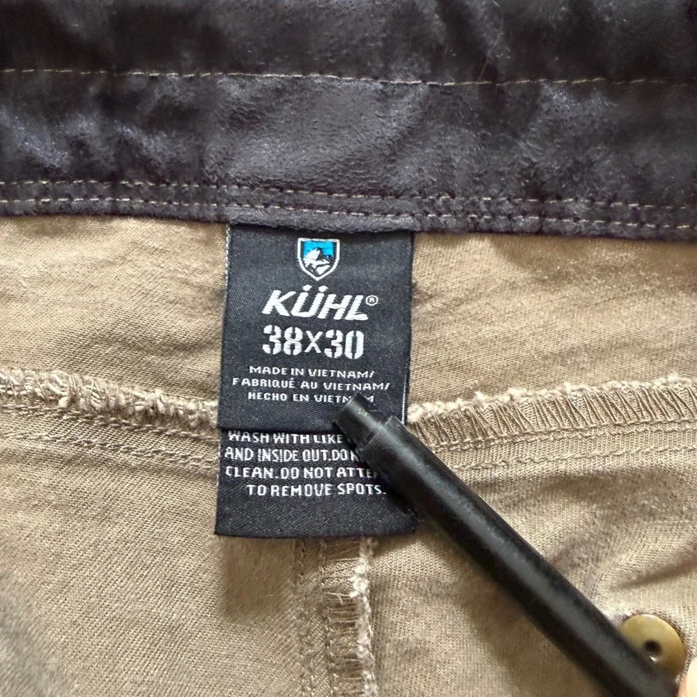 Kuhl Legendary Rydr Pants Mens 38x30 Brown Gray Articulated Knee Heavyweight - Picture 4 of 12